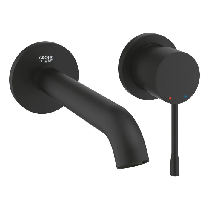 Смеситель для раковины, на 2 отверстия, черный Grohe Essence 29192KF1