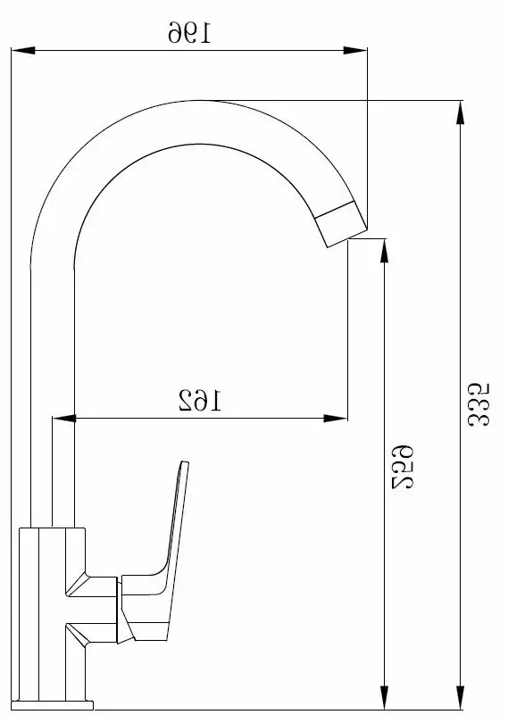Смеситель для кухни, хром VODA Surf SF519