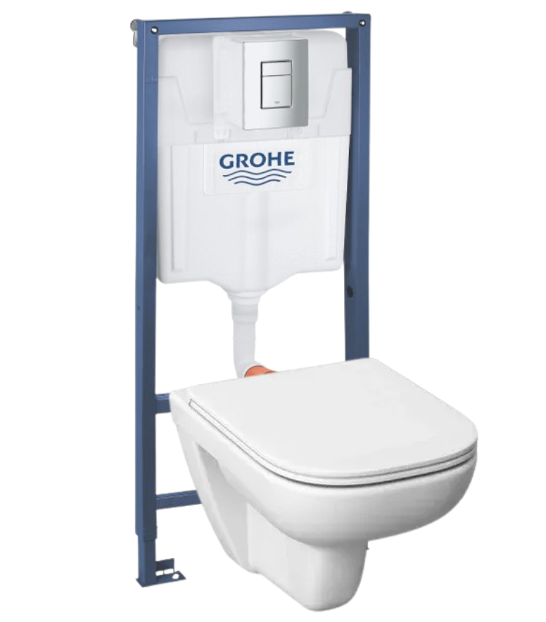 Комплект 4в1: Инсталляция c панелью смыва 38772001, унитаз с крышкой-сиденьем Jika Olymp K25092305