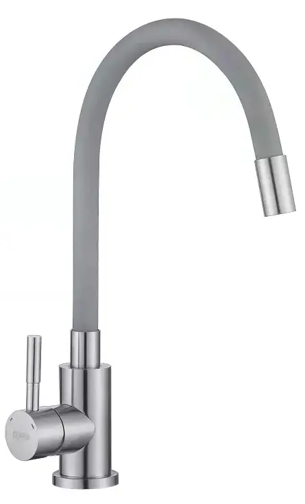 Смеситель для кухни, гибкий излив, серый ESKO Snake K44 G