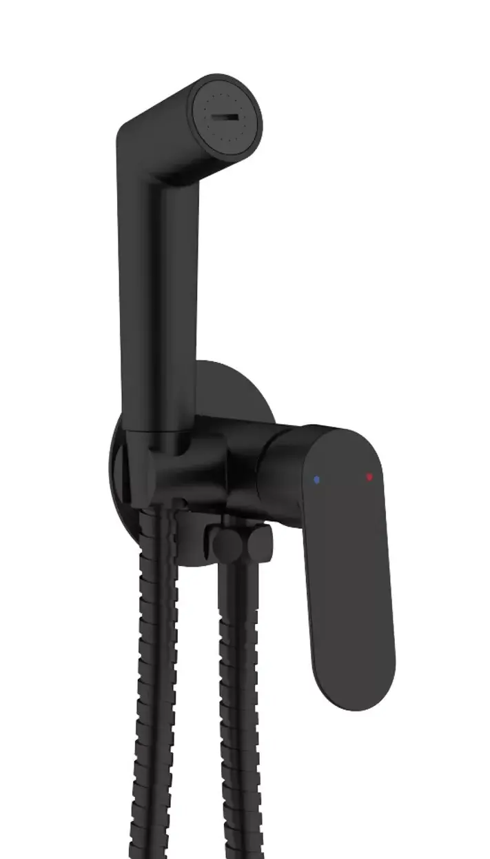 Гигиенический душ со смесителем, встраиваемый, черный VODA Shore SHR01B