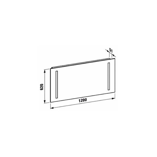 Зеркало 120, с подсветкой Laufen Case 4472629961441