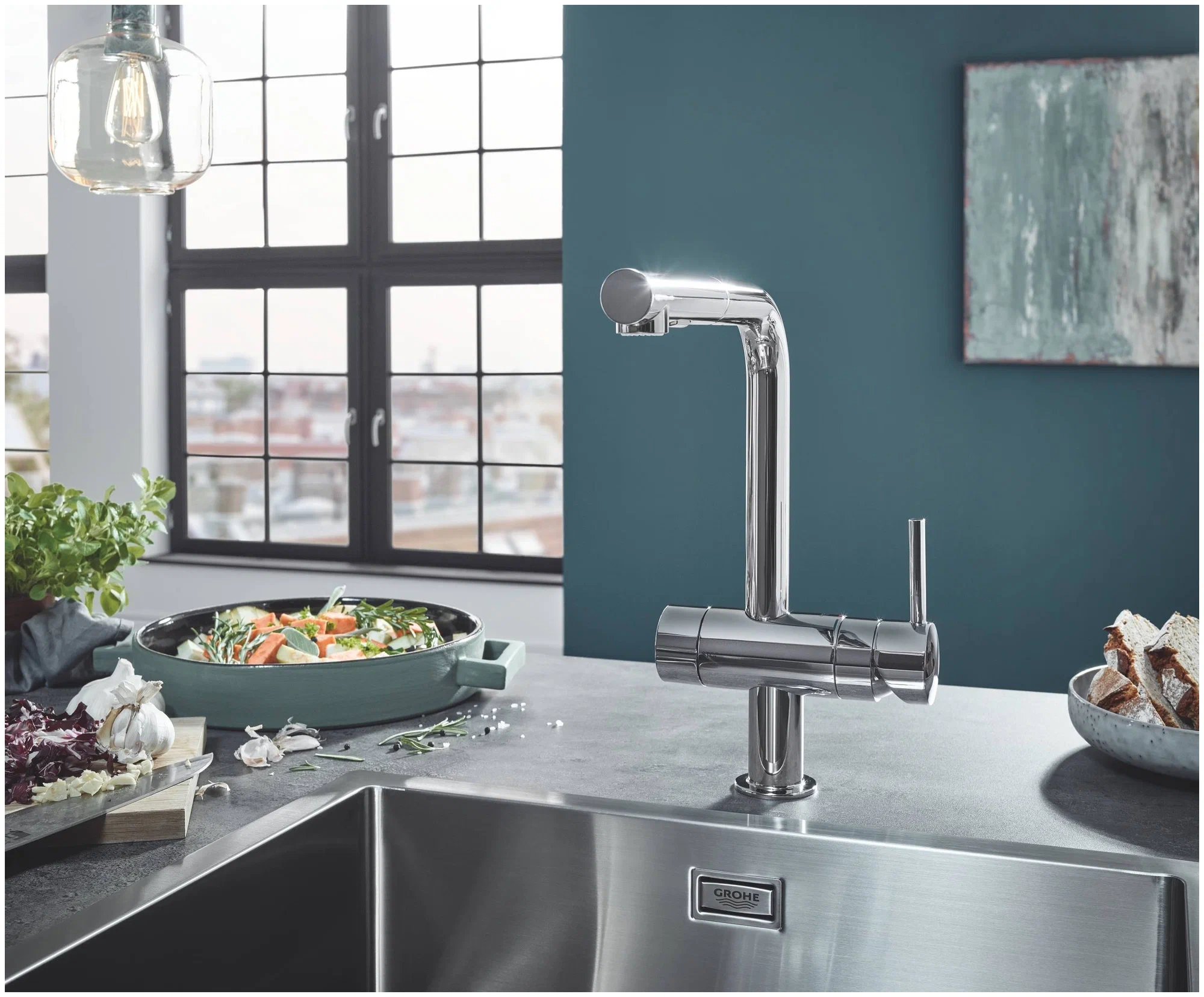 Мойка K700, с 1 чашей, 550х450, нержавеющая сталь Grohe 31726SD0