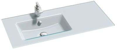 Раковина встраиваемая сверху 100, стекло, белая Jacob Delafon Vox EB2103-DD1