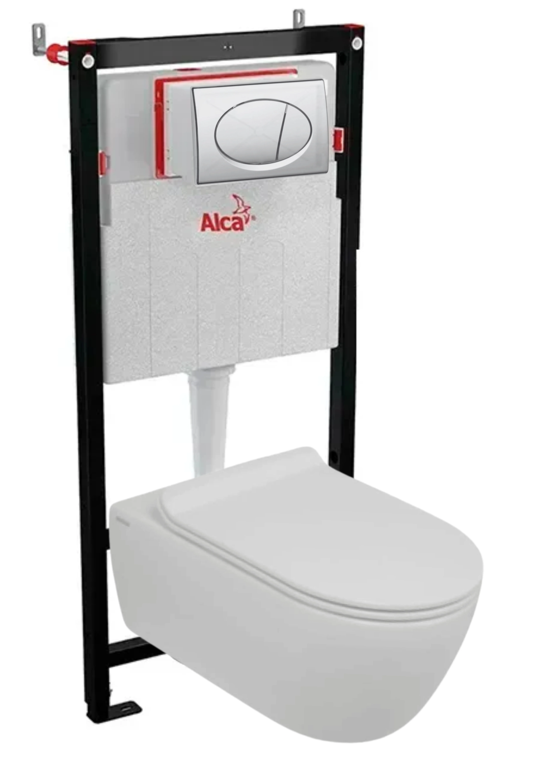 Комплект 4в1: Инсталляция Alcaplast AM101/1120-0001, панель смыва M71, унитаз SSWW CT2076 K25090802