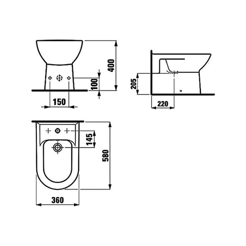 Биде напольное Laufen Pro 8329510003041