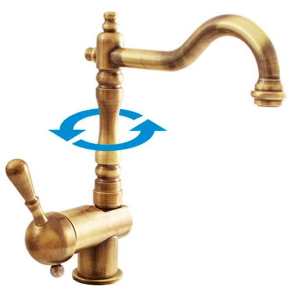 Смеситель для кухни, бронза Rav Slezak Labe L008.5/8SM