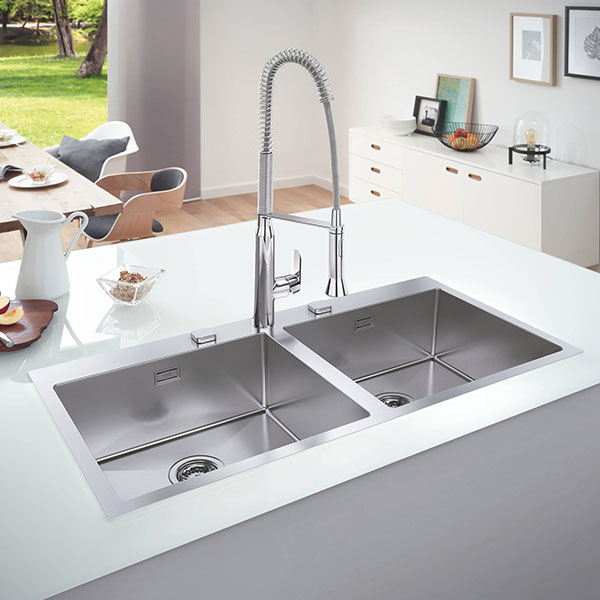 Мойка K800, c 2 чашами, 1024х510, нержавеющая сталь Grohe 31585SD1