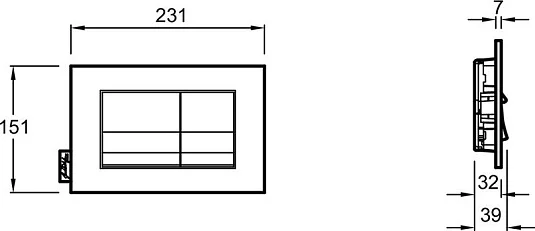 Комплект 2в1: Инсталляция с панелью смыва E20858-CP Jacob Delafon K23022302