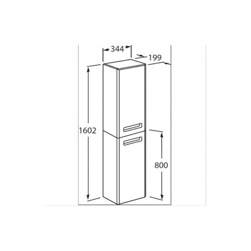 Шкаф-пенал 34, белый Roca Gap ZRU9302739
