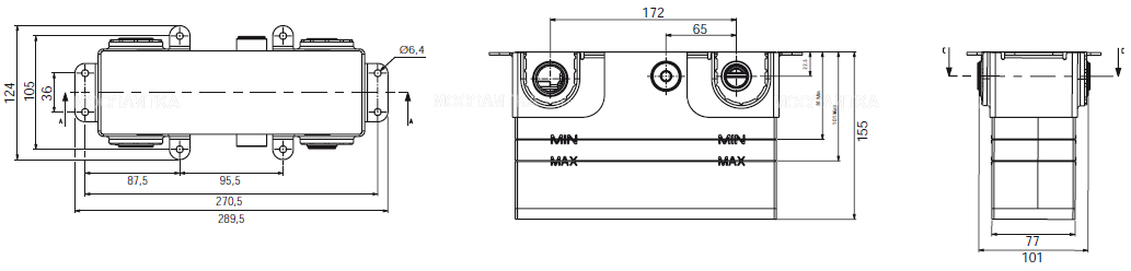 Скрытая монтажная часть Jacob Delafon Grands Boulevards E26340-NA