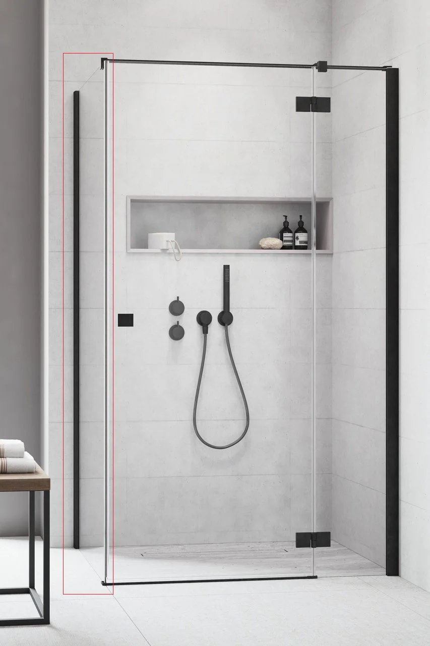 384052-54-01 ESSENZA NEW BLACK KDJ+S Душевая стенка 1000*2000