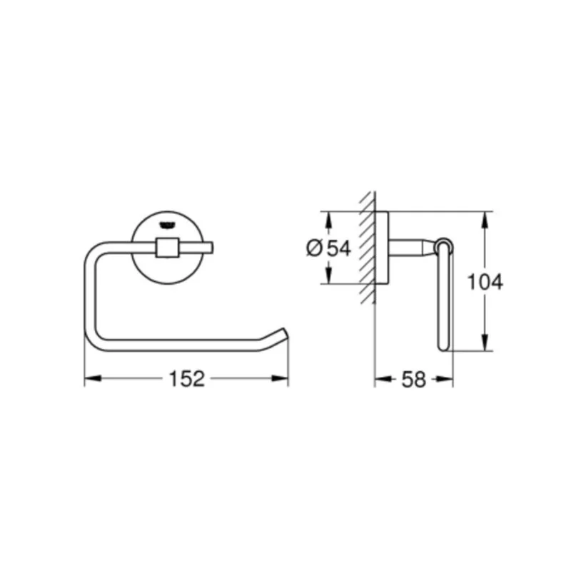 Держатель бумаги GROHE BauCosmopolitan без крышки 40457001