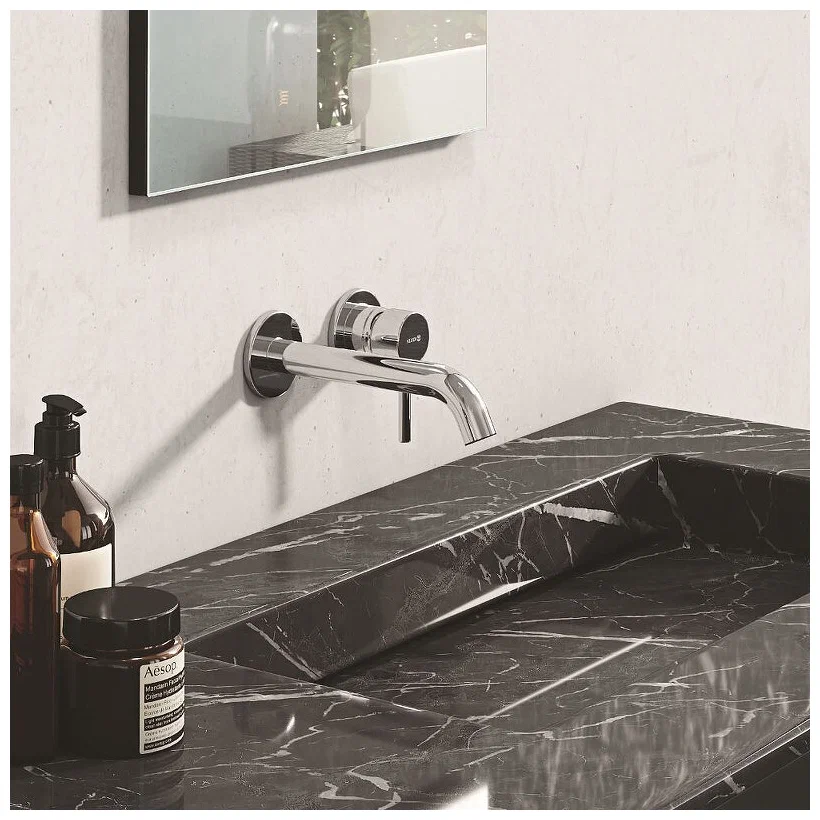 Смеситель для раковины, на 2 отверстия, хром Kludi Bozz 382440576