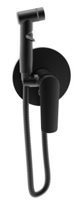 Гигиенический душ со смесителем, встраиваемый, черный ESKO Lagos Black SMHLGB