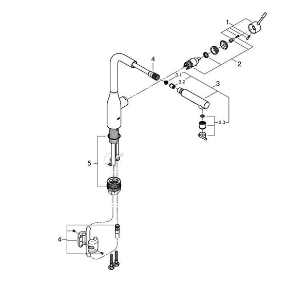 Смеситель для кухни, хром Grohe Essence 30270000