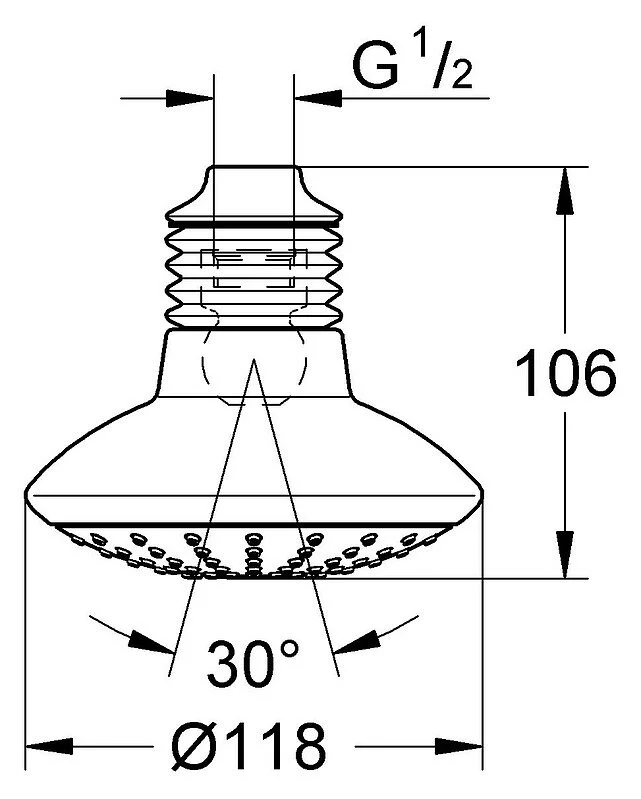 Верхний душ, хром Grohe Euphoria 110 Mono 27270000