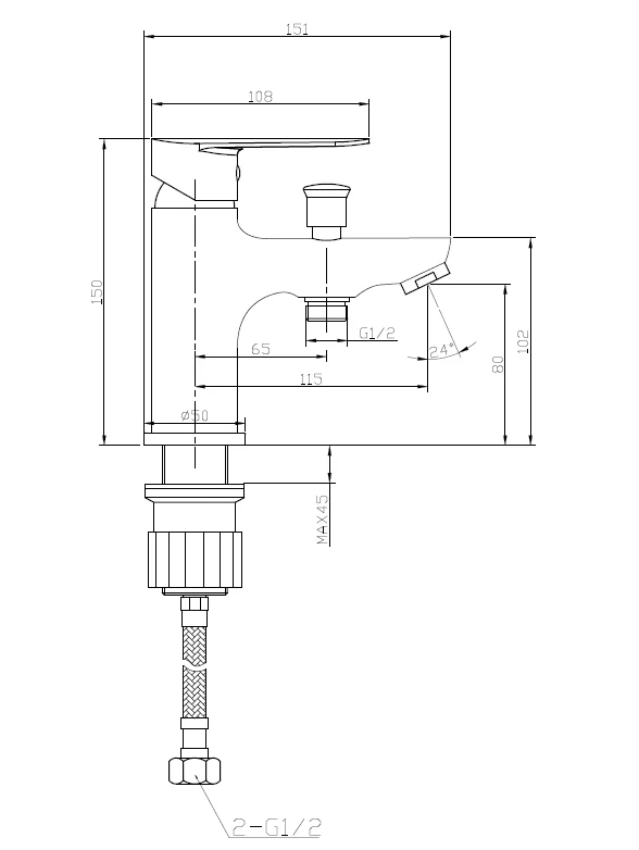 Смеситель для ванны, длинный излив, хром ESKO Asti AT53