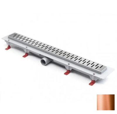 Трап линейный для пола, боковой слив, бронза MCH CH750/50MN1BR