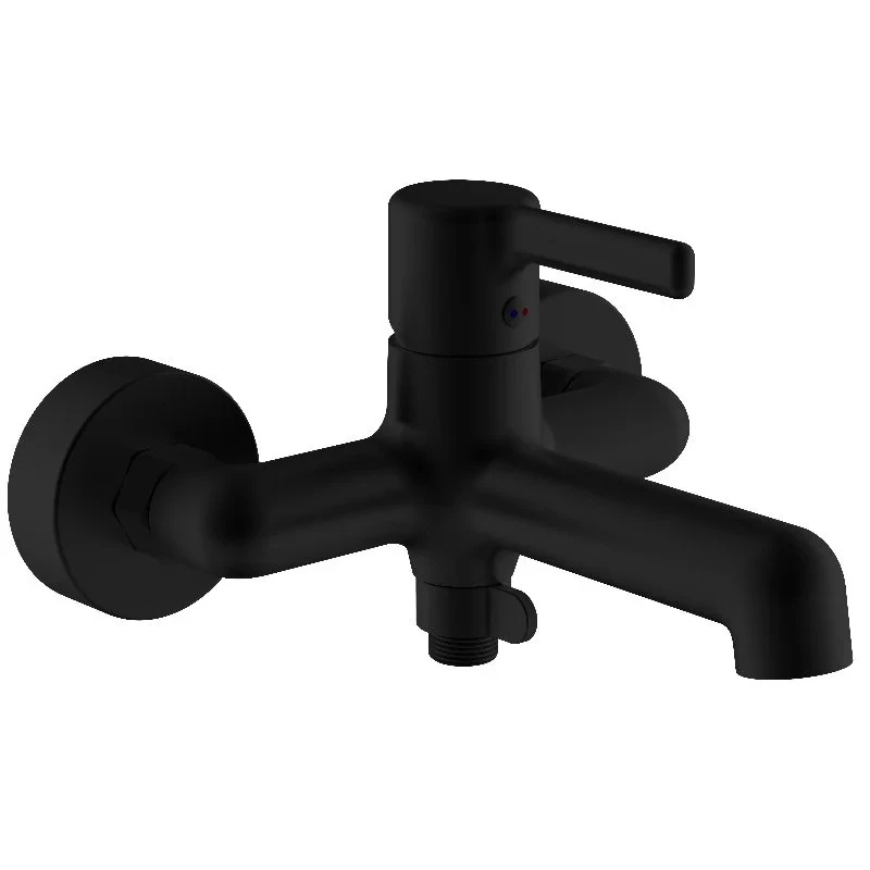 Смеситель для ванны, черный VODA Column Black CLM54B