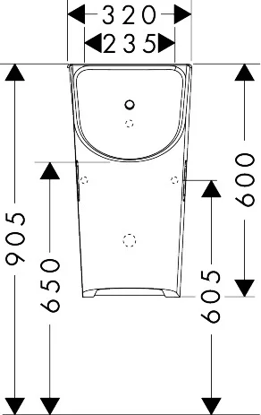 Писсуар подвесной, белый Hansgrohe EluPura Original S 60286450