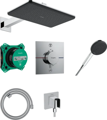 Душевая система с термостатом для душа, встраиваемая, хром Hansgrohe Raindance Alive Q 24620000