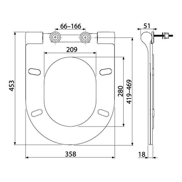 Сиденье для унитаза, дюропласт, быстросъемное, белый Alcaplast Softclose A67SLIM