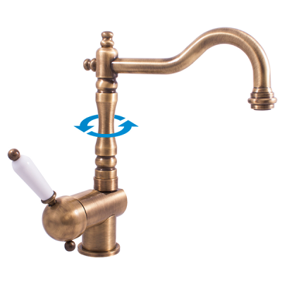 Смеситель для кухни, бронза Rav Slezak Labe L508.5/8SM