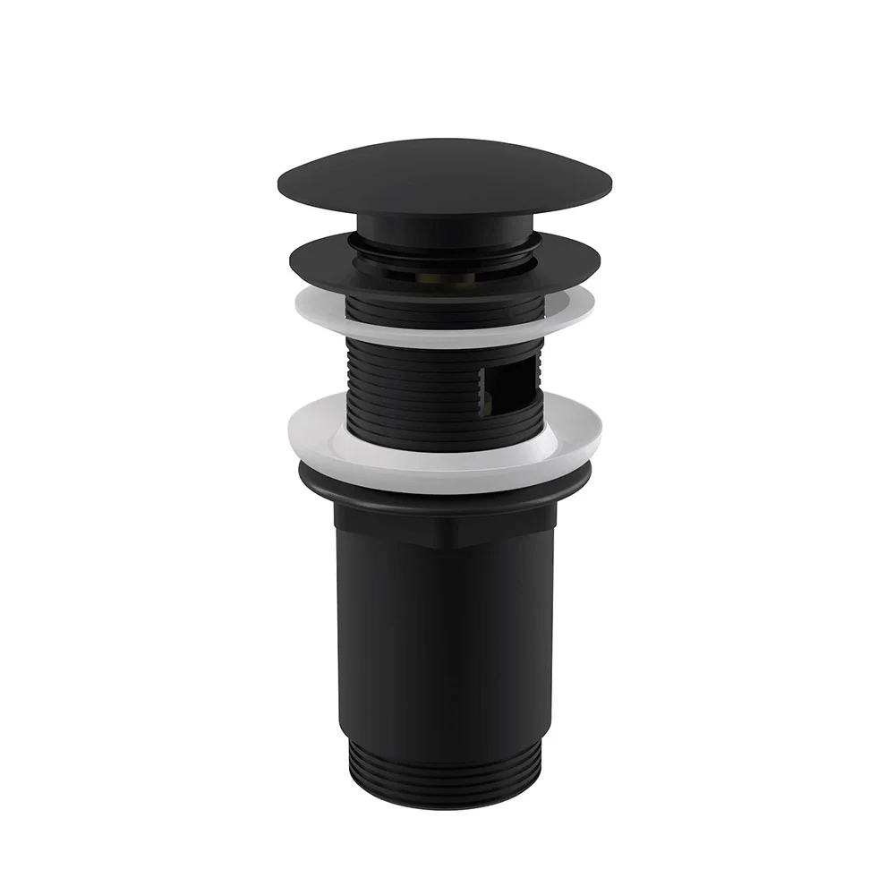 Донный клапан для раковины, большая заглушка, черный Alcaplast Click-Clack A392BLACK