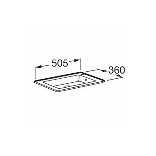 Раковина встраиваемая сверху 50, белая Roca Debba Unik 732799J00Y