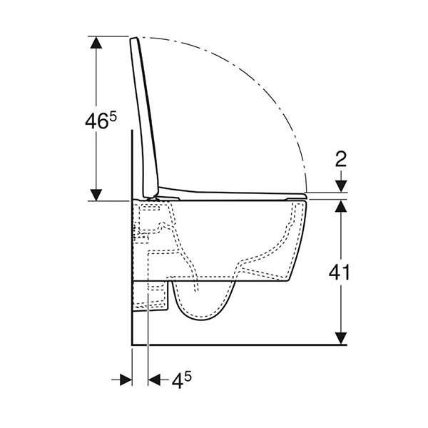 Унитаз подвесной с сиденьем Geberit Icon 500.814.00.1