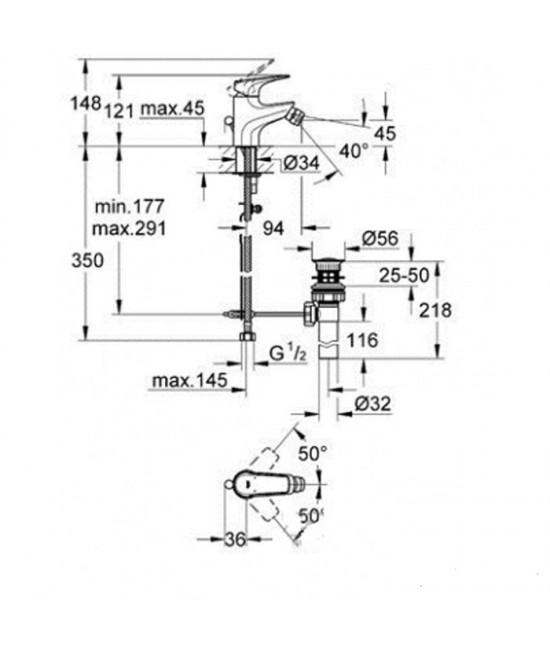 23157000 BauFlow OHM bidet однорычажный смеситель для биде