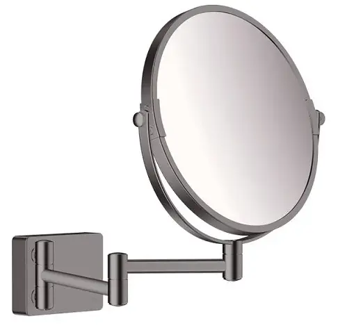 Зеркало косметическое, шлиф.черный хром Hansgrohe AddStoris 41791340