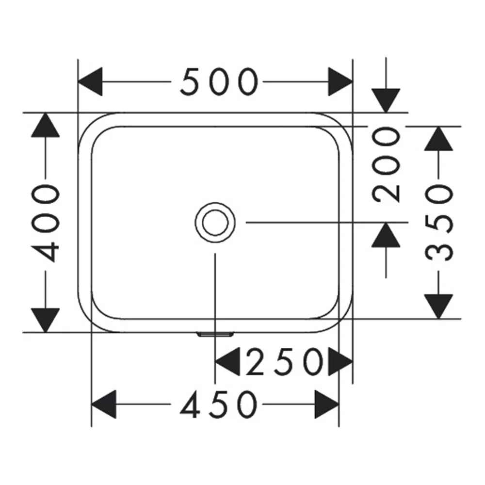 Раковина встраиваемая снизу 45, белая Hansgrohe Xuniva Q 60154450