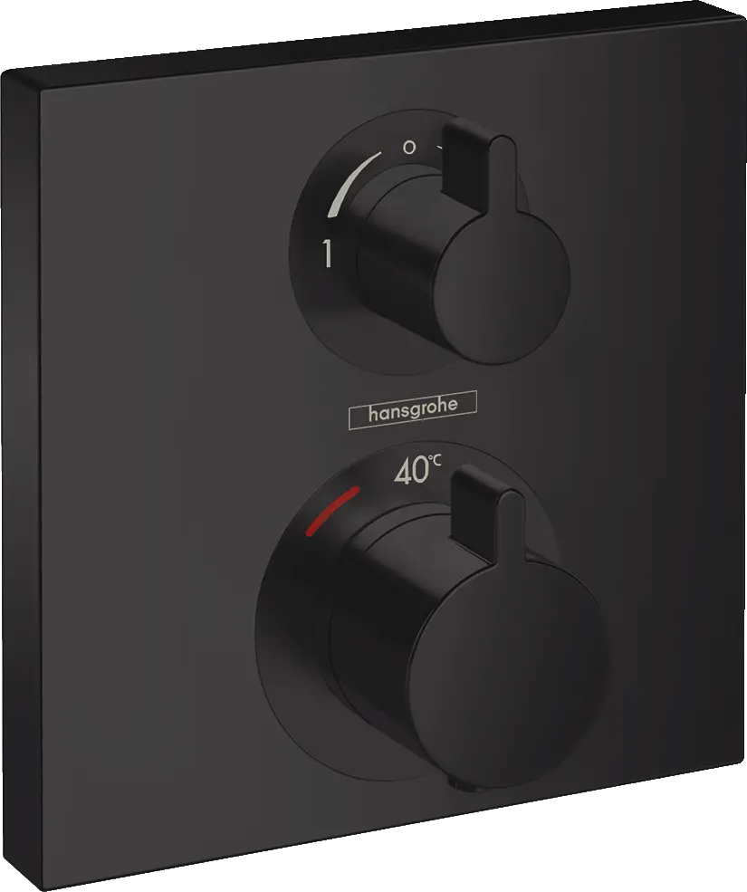 Термостат для душа, внешняя часть, черный Hansgrohe Ecostat Square 15714670