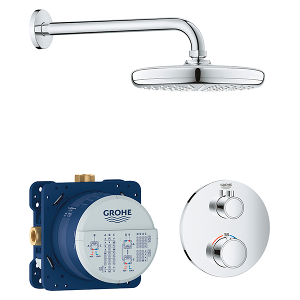 Душевая система, встраиваемая, хром Grohe Grohtherm 34726000