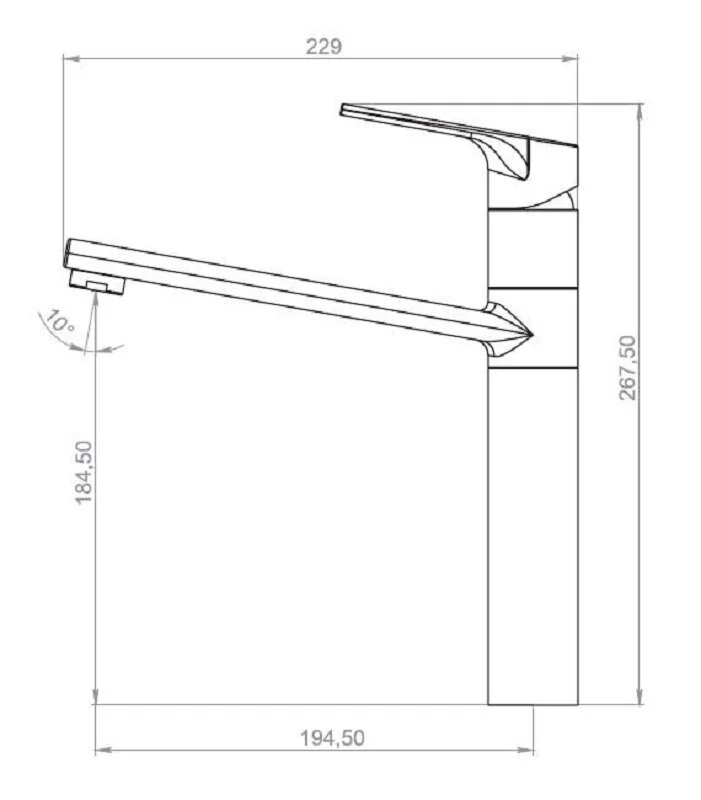 Смеситель для кухни, черный ESKO Ontario ON 519B