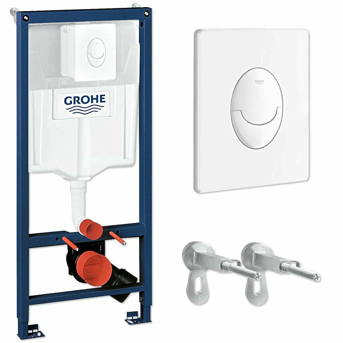 Инсталляция GROHE Rapid SL для подвесного унитаза в комплекте панелью смыва Skate Air 38722001