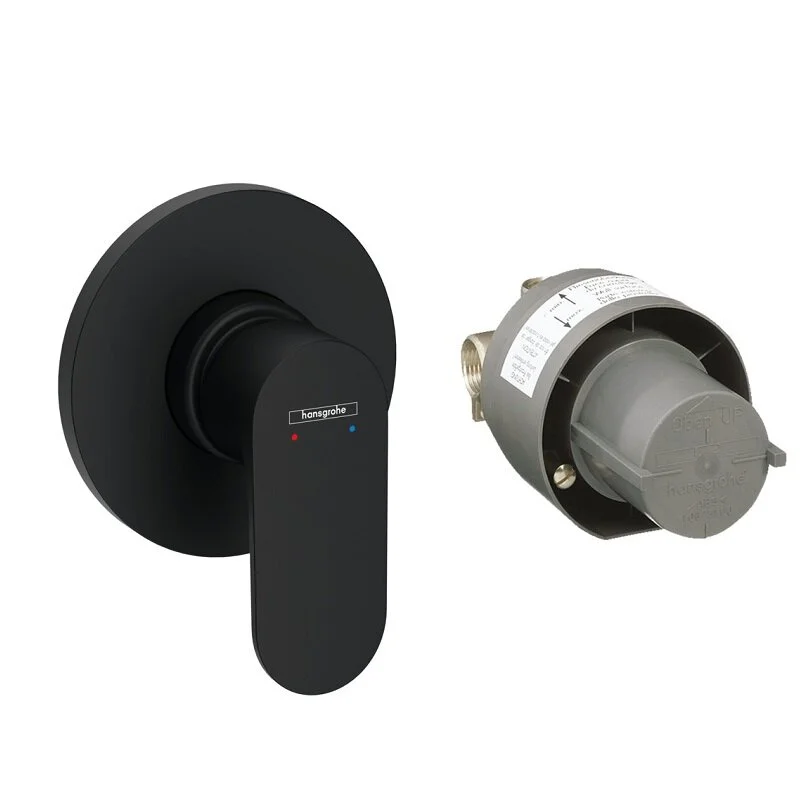 Смеситель для душа со скрытой монтажной частью, черный Hansgrohe Rebris S 72648670