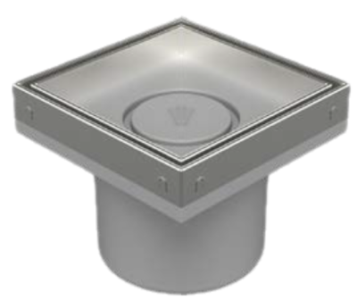 Трап точечный для пола, D110, прямой подвод, под плитку MCH C1394